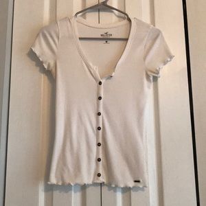 white button up t shirt